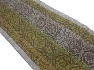 縞に華文模様織出し名古屋帯